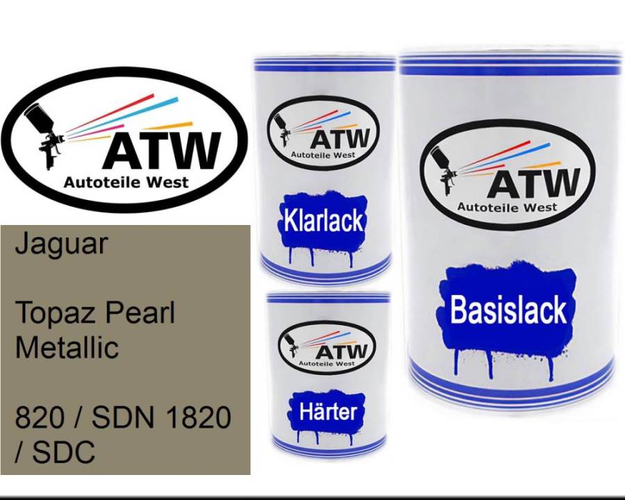 Jaguar, Topaz Pearl Metallic, 820 / SDN 1820 / SDC: 500ml Lackdose + 500ml Klarlack + 250ml Härter - Set, von ATW Autoteile West.